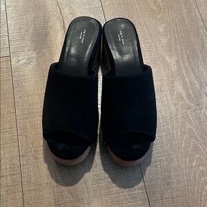 rag & bone Black Mules with Tan Sole size 9 1/2